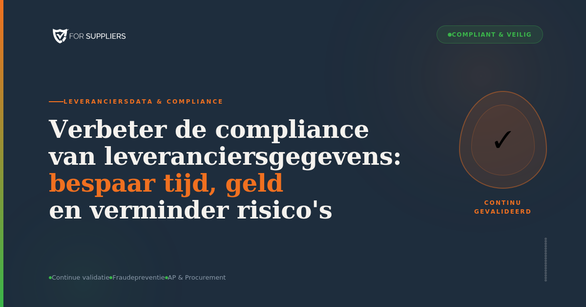 Verbeter de compliance van uw leveranciersgegevens